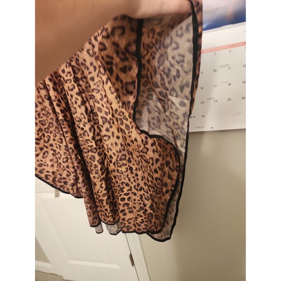 Chico's Leopard-Print Poncho Rain Cover-up One Size - Picture 4 of 10